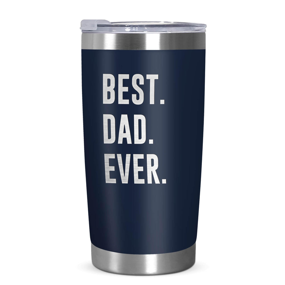 TEEZWONDER navy tumbler from dad gifts, great for on-the-go coffee.
