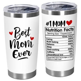 TEEZWONDER Mothers Day tumbler with lid for secure sipping on the go.