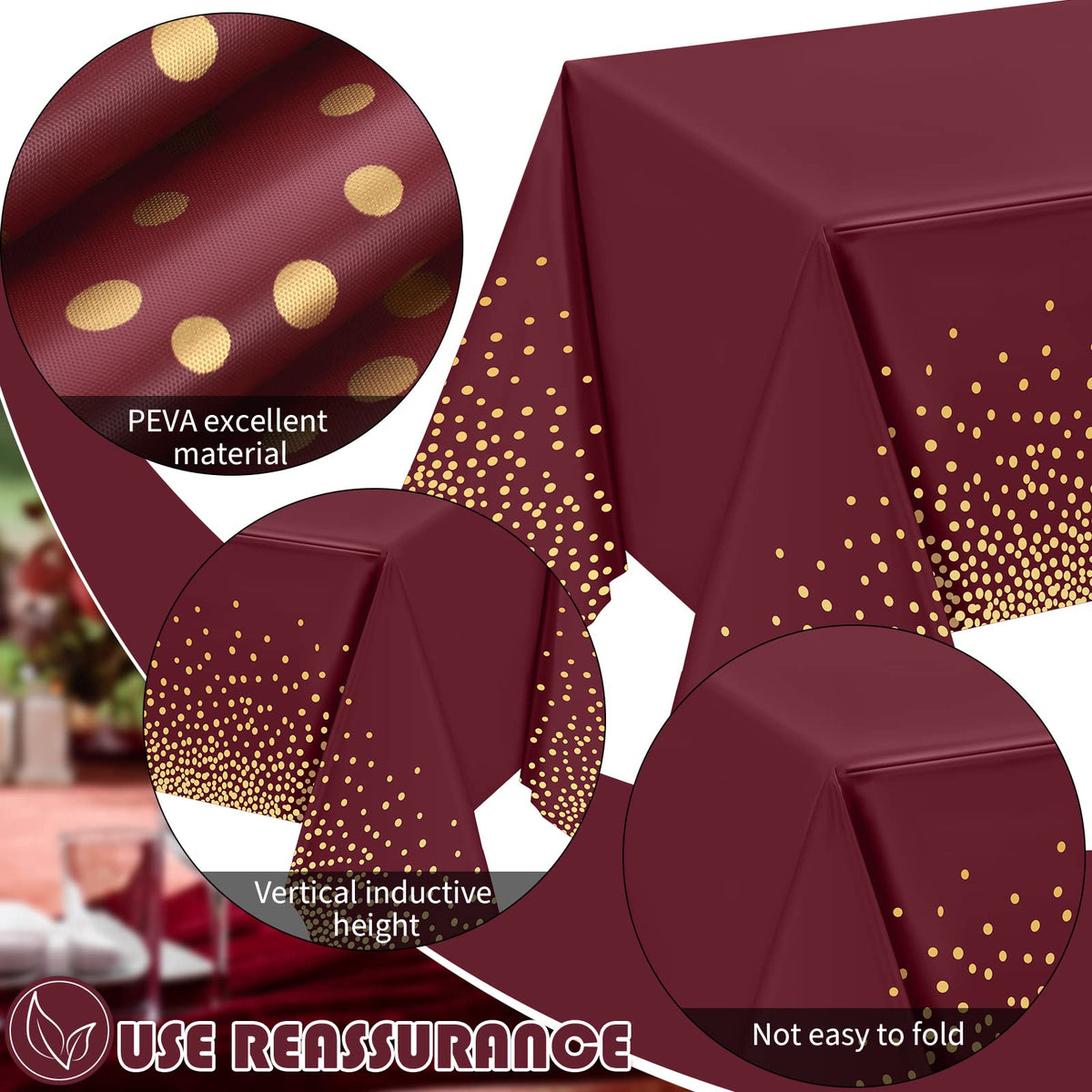 Tegeme disposable tablecloth makes quick cleanup after parties easy