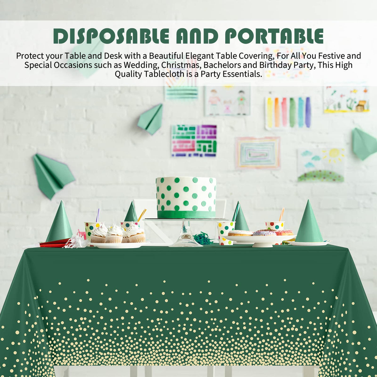 Tegeme Ramadan Eid decoration-friendly tablecloth adds festive shine.