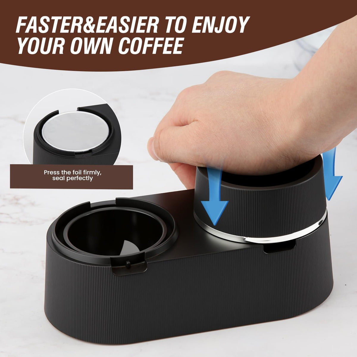 Tegrace filling funnel guides powder into capsules with minimal spillage