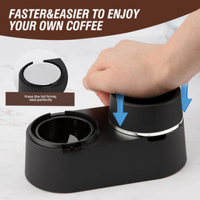 Tegrace filling funnel guides powder into capsules with minimal spillage