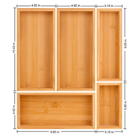 Teicui bamboo drawer organizers in an office setup for tidy organization