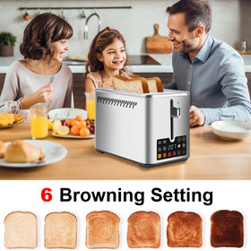 Teirdth bagel toaster 2-slice wide slots accommodate thicker slices