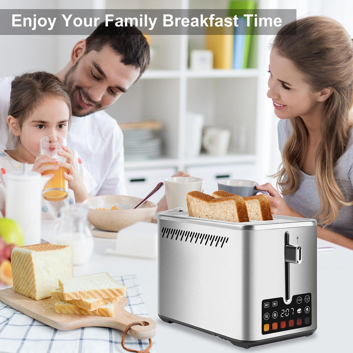 Teirdth toaster removable crumb tray simplifies cleanup after breakfast
