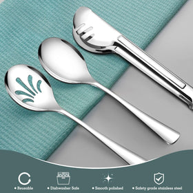 Teivio 9-inch serving tongs ready for a chafing dish