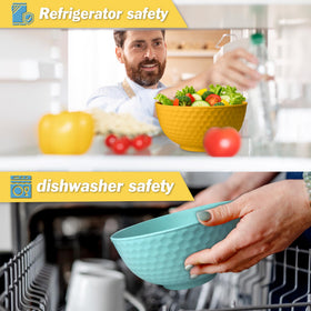 Teivio bowls are dishwasher-safe for easy cleaning at home