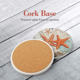 Teivio coastal decor coasters add beachy charm to any room.