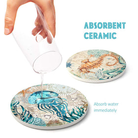 Teivio eight piece coaster set for versatile table protection.