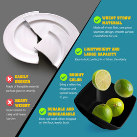 Teivio square snack bowls sized for snacks and dips.