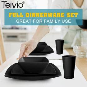 Teivio square stackable design saves space in kitchen cabinets.