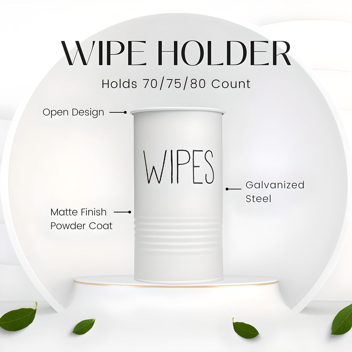 TEKHEUTEN galvanized steel canister blends sturdy construction with a timeless look.
