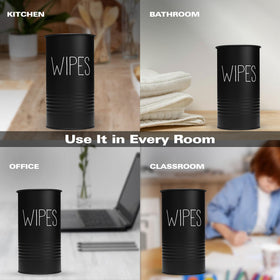 TEKHEUTEN wipe holder in bathroom adds farmhouse charm and practical storage.