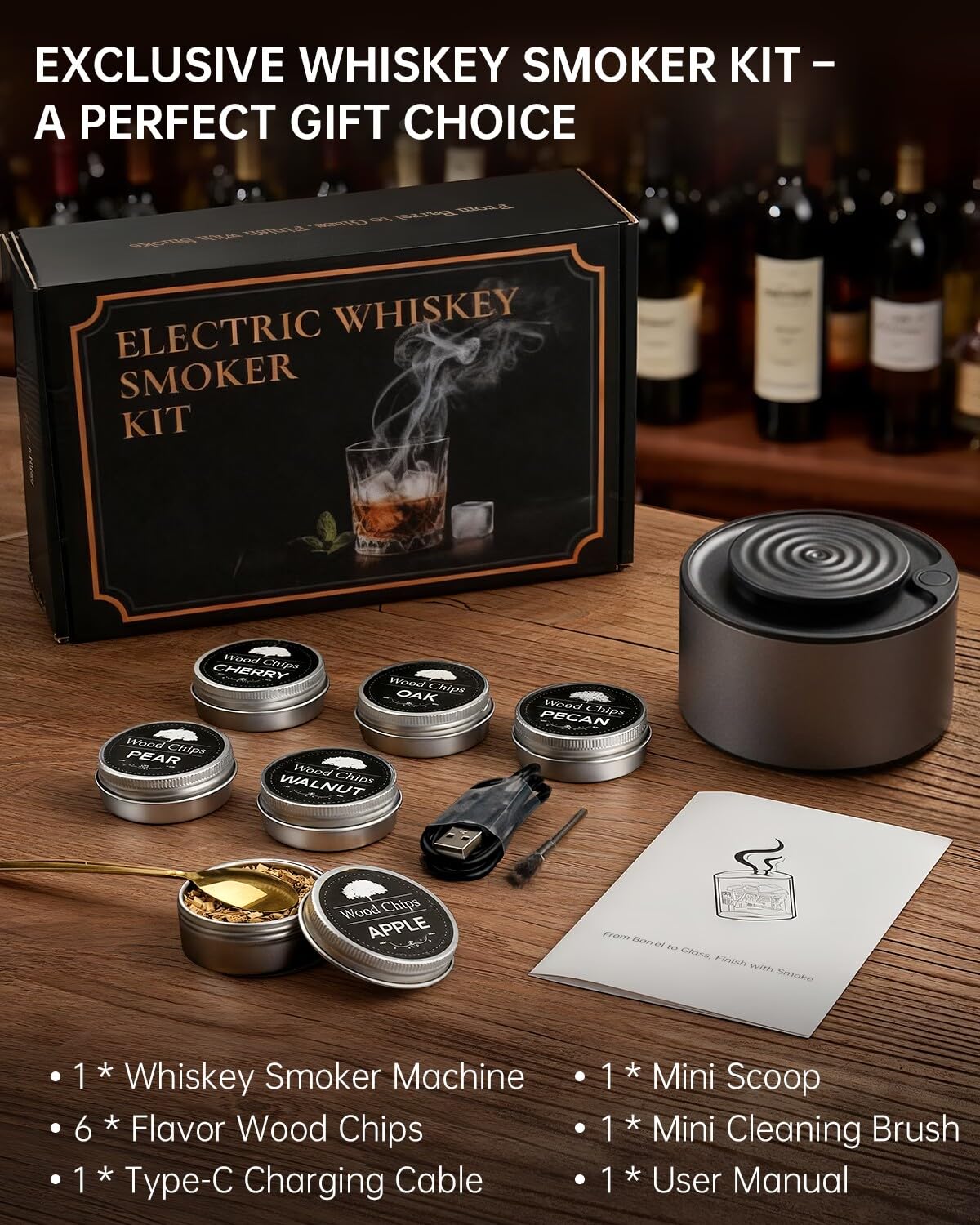 TELAVIT Portable smoker weighing 0.48 pounds, great for travel and gatherings.
