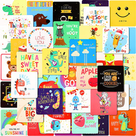 Teling lunchbox notes with 60 patterns brighten kids' day at school