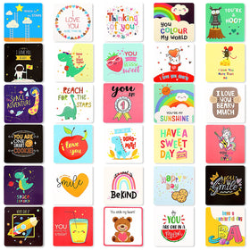 Teling lunchbox notes come in bright colors that cheer lunchtime