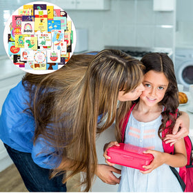 Teling kid-friendly design with playful cartoons attracts attention