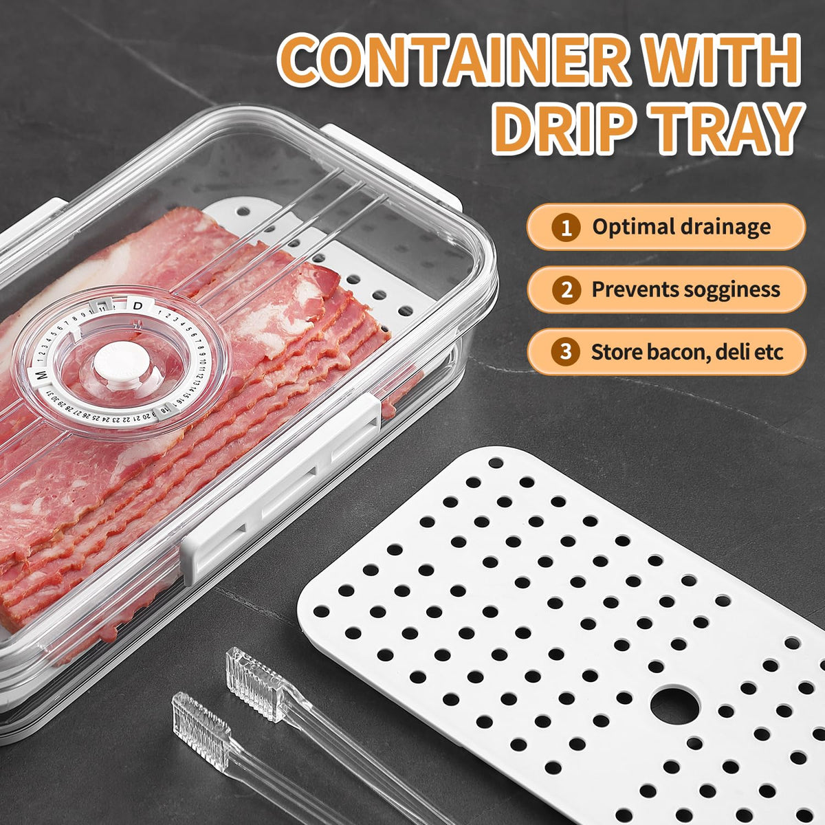 Tellshun container stored in fridge to optimize shelf space
