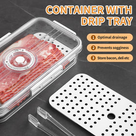 Tellshun container stored in fridge to optimize shelf space