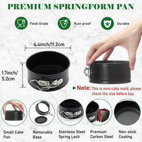 Tellshun 4-inch springform pan side view showing compact bakeware