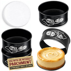 Tellshun mini 4-inch springform pan top view for precise mini cheesecakes