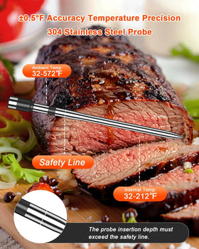 TEMMIO backlit display helps visibility during nighttime cooking.