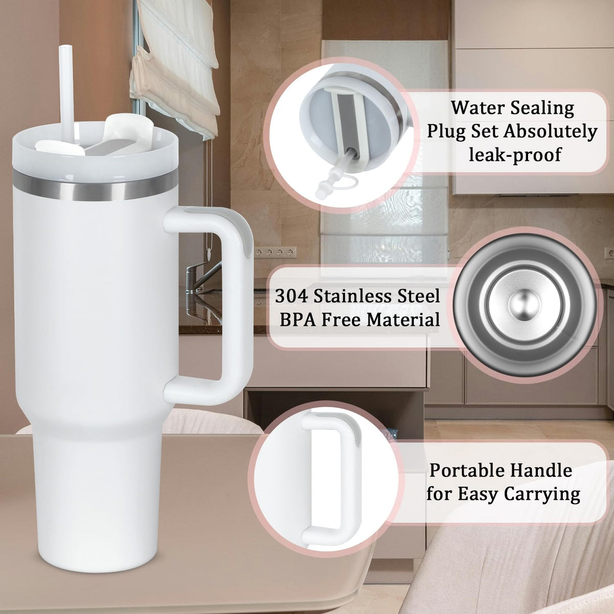 Temolulu silicone spill-proof stopper helps prevent splashes during travel.