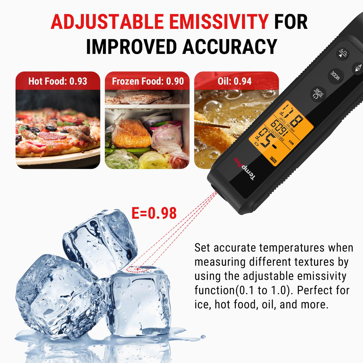 TempPro auto-off feature saves battery during home use.