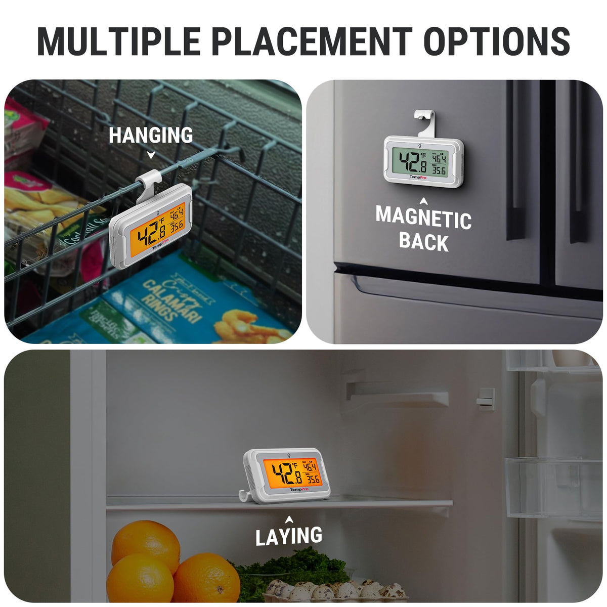 TempPro compact design fits in small fridges and coolers