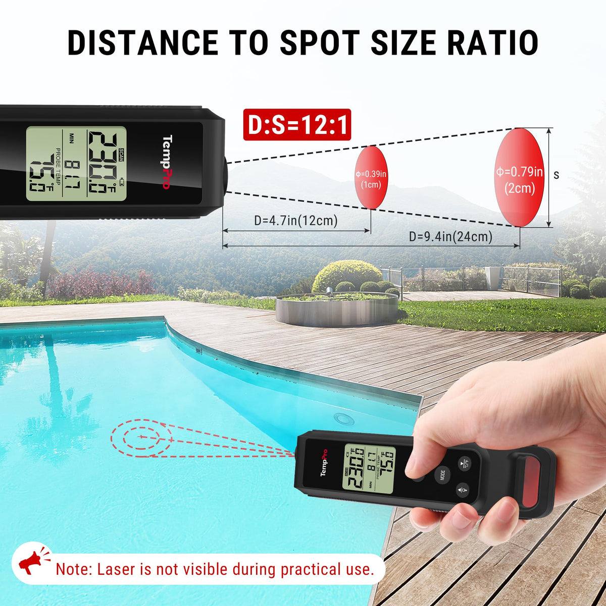 TempPro griddle surface temperature check for even searing.