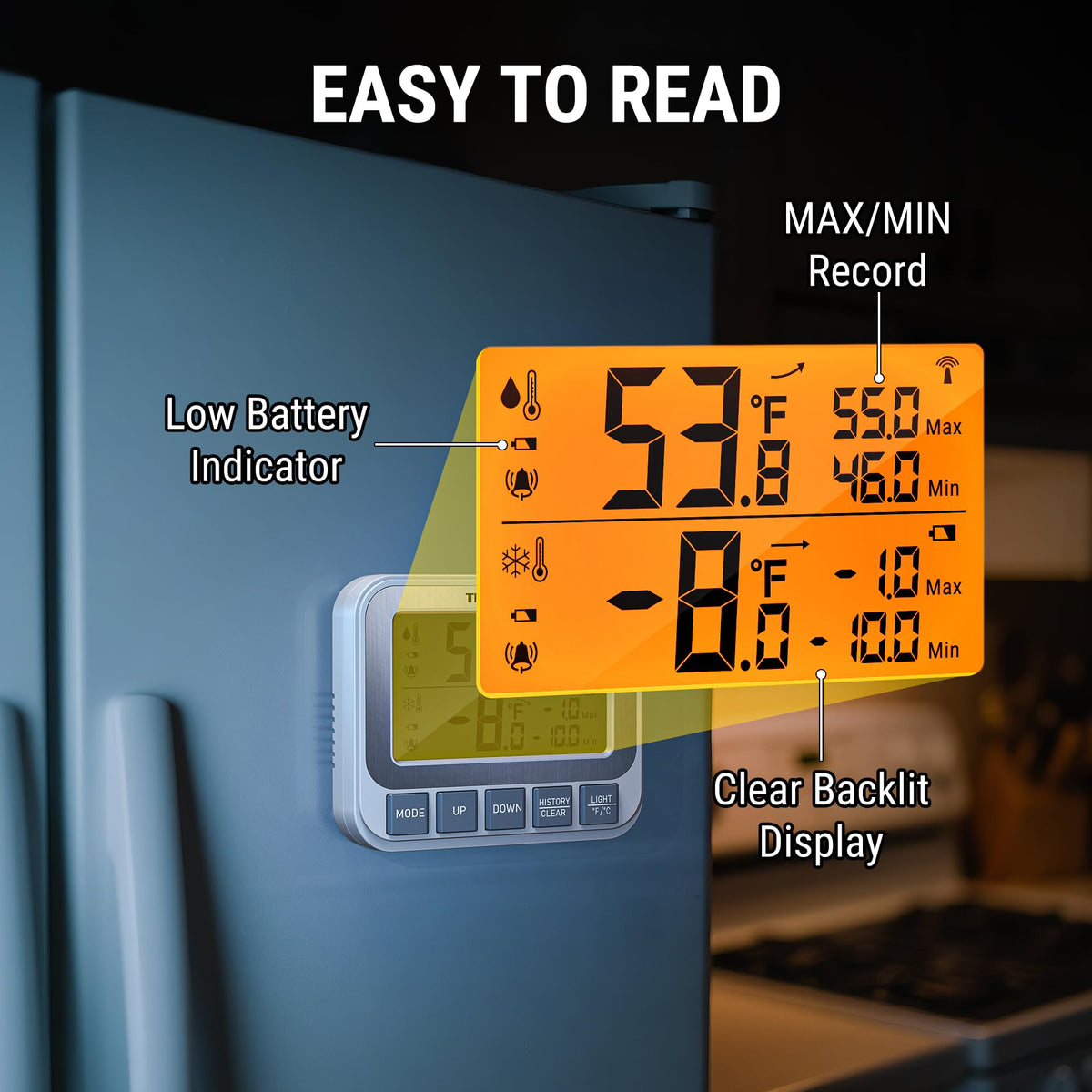 TempPro max/min readings capture temperature extremes for logs.