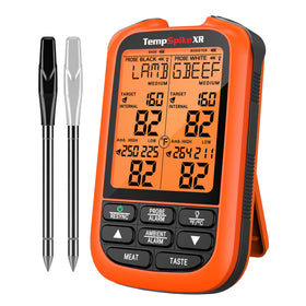 TempPro TempSpike 1000FT wireless thermometer with dual probes for precise grilling.