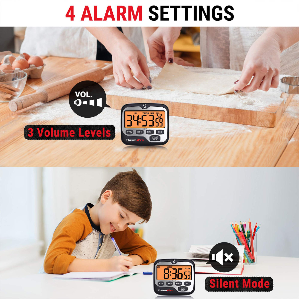 TempPro TM01 pocket-size timer for travel and on-the-go timing