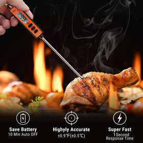 TempPro TP01A backlit display for visible readings anytime.