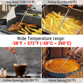 TempPro TP01A digital thermometer, versatile for meat, oil, and candy.