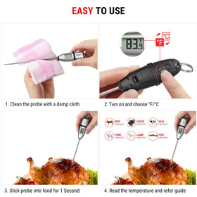TempPro TP02S long probe keeps hands safe from heat