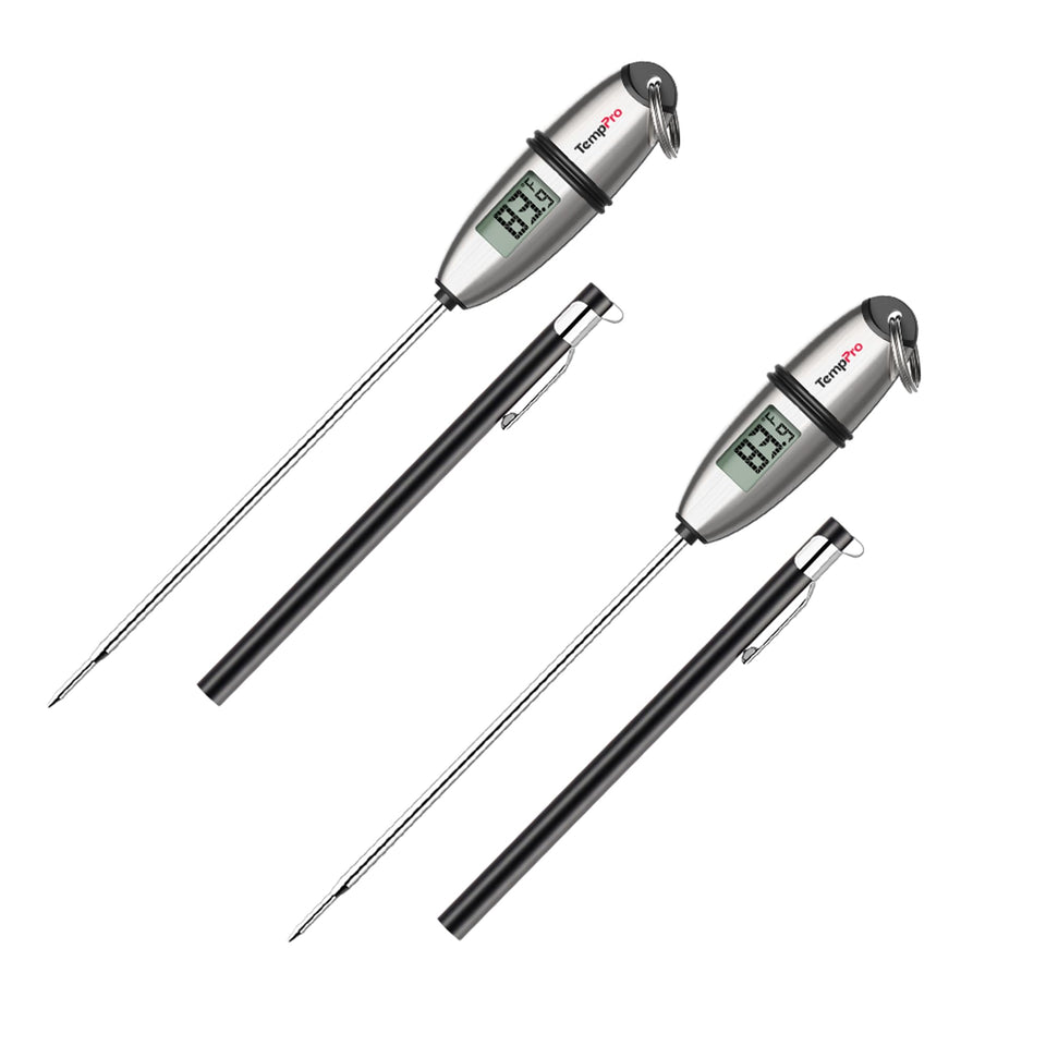 TempPro TP02S packaging view showing a ready-to-use digital thermometer.