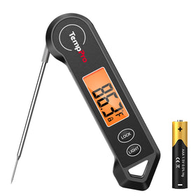 TempPro TP19H front view with clear display for precise grilling.