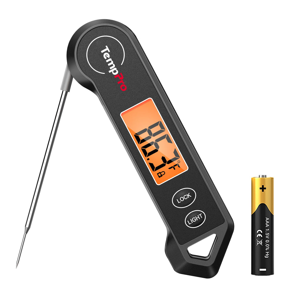 TempPro TP19H front view with clear display for precise grilling.