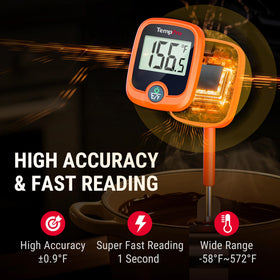 TempPro TP509 10-inch probe with pot clip keeps hands free
