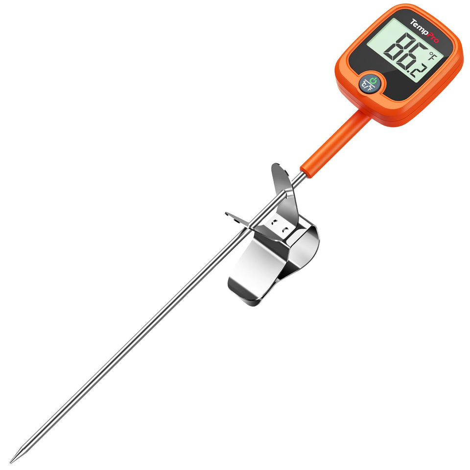 TempPro TP509 candy thermometer probe in action for precise candy cooking