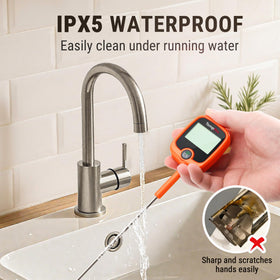 TempPro TP509 IPX5 waterproof design for quick cleanups