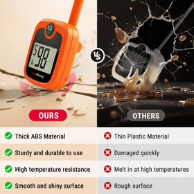 TempPro TP509 rotating LCD display for easy reading during frying