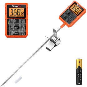TempPro TP510 waterproof front view thermometer for precise cooking readings