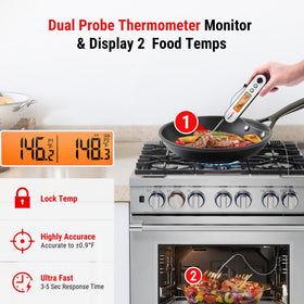 TempPro TP610 IPX5 waterproof unit safe to rinse after grilling and cleaning.