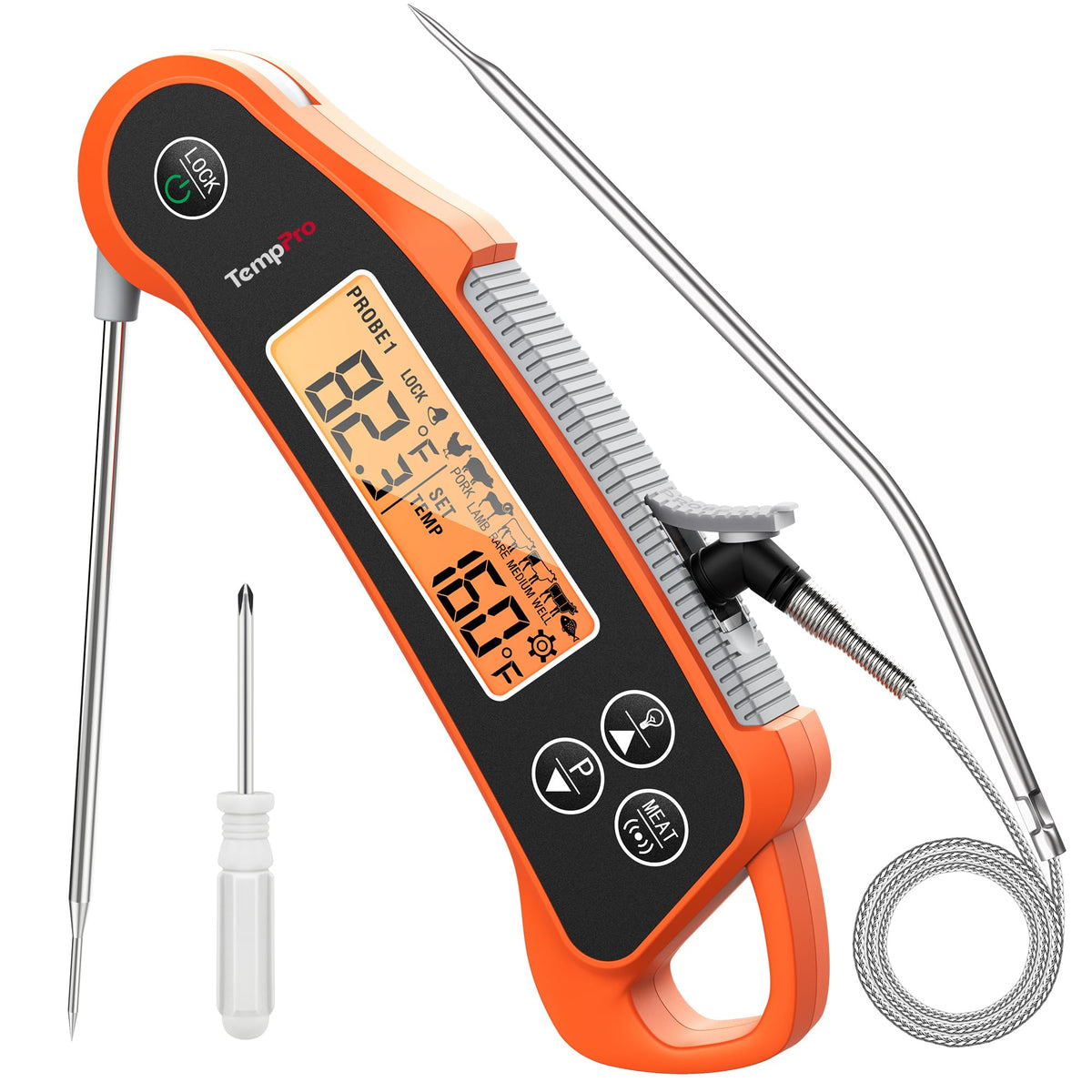 TempPro TP710 dual-probes monitor two dishes simultaneously for precise cooking.