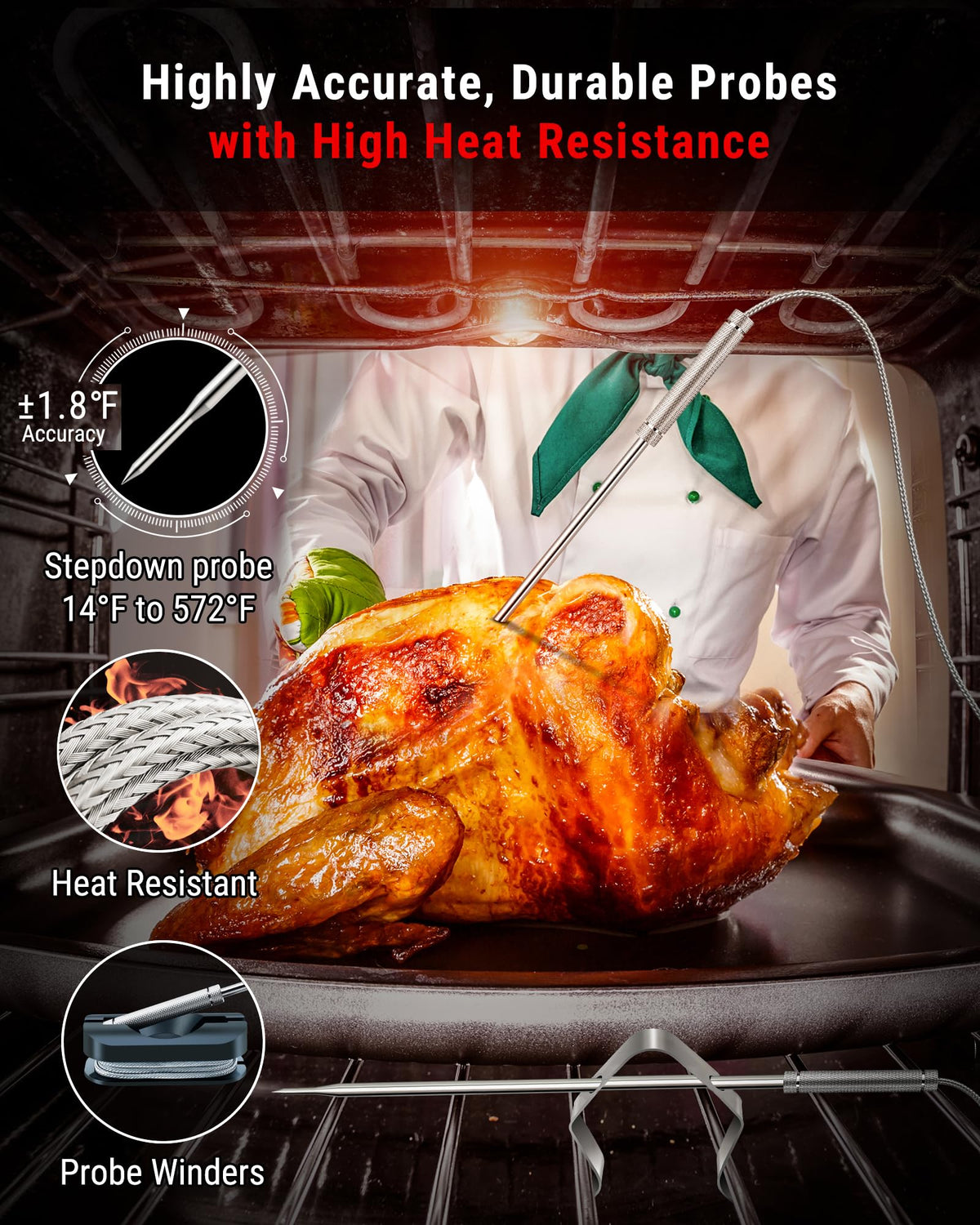TempPro TP826 ambient temp mode helps gauge grill conditions.