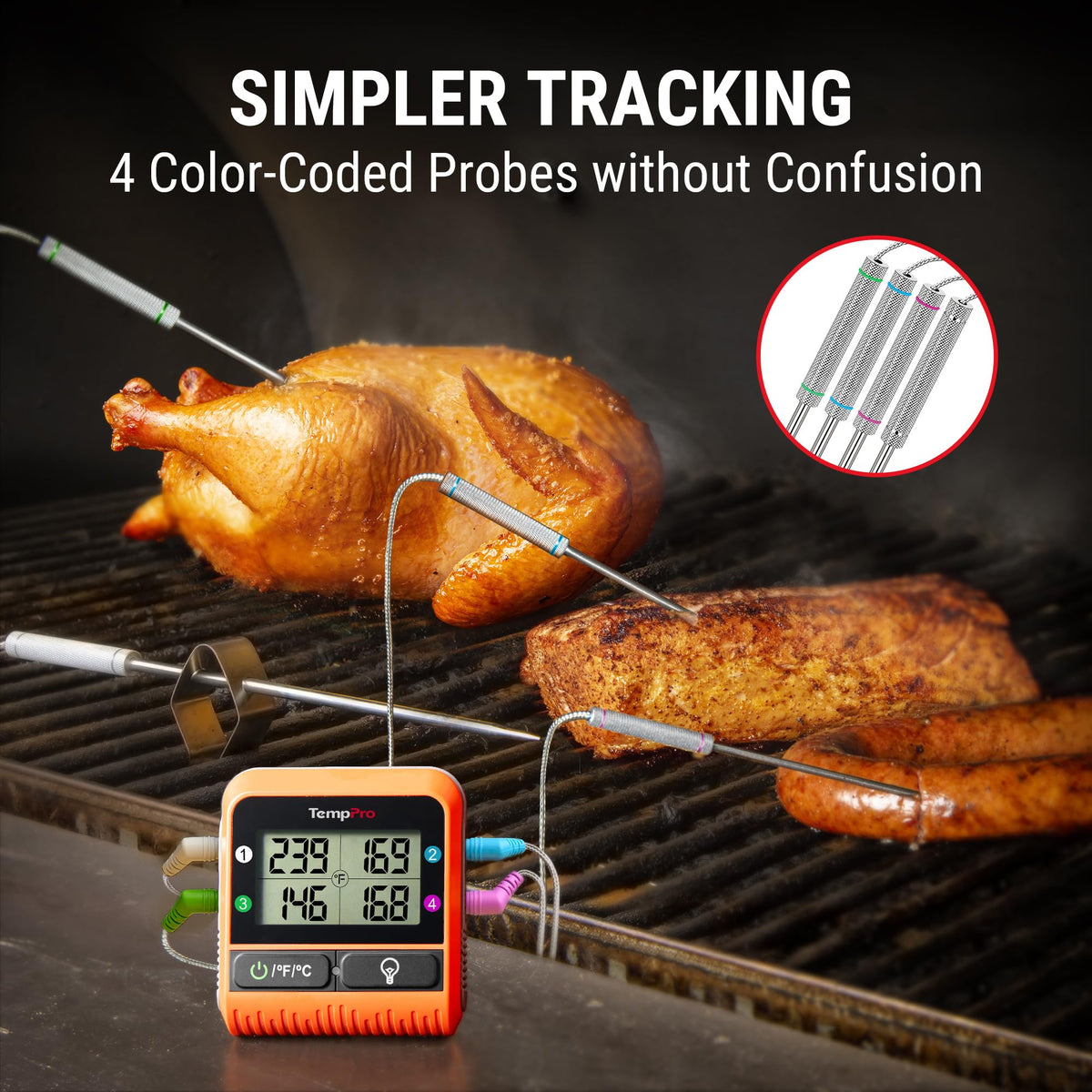 TempPro TP829 offers up to 1,000 feet range for distant monitoring.