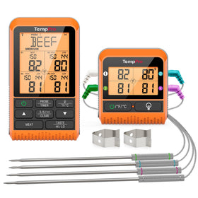 TempPro TP829 remote thermometer display enables quick temp checks while grilling.