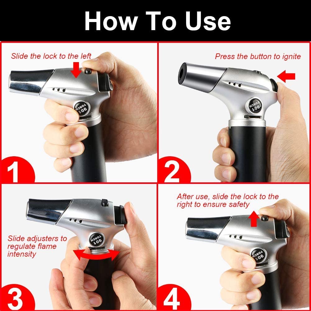Tencoz blow torch ergonomic handle for comfortable handling.